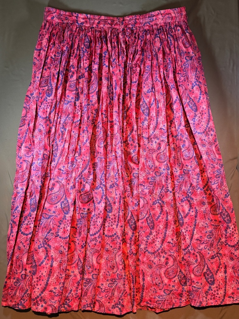 Women's Bohemian Paisley Maxi Skirt / Size XL